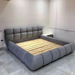 Grey Bubble Platform Bed